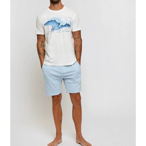 NEW SOL ANGELES mens crewneck tee in mist wave - Picture 1 of 3